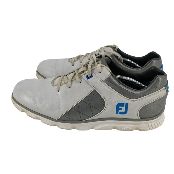 Footjoy Pro SL Men 9.5M White Silver Spikeless Waterproof golf shoes 53266 - Picture 2 of 6